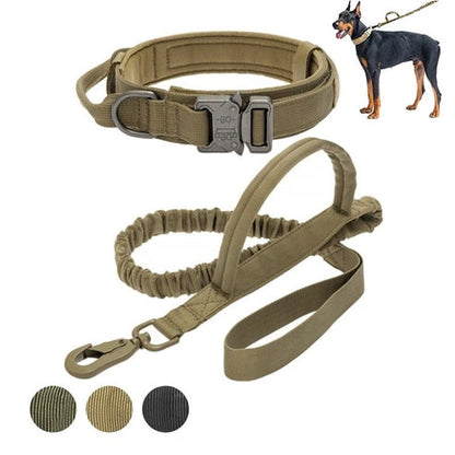 Aaponminimarket Military Tactical Dog Collar & Leash