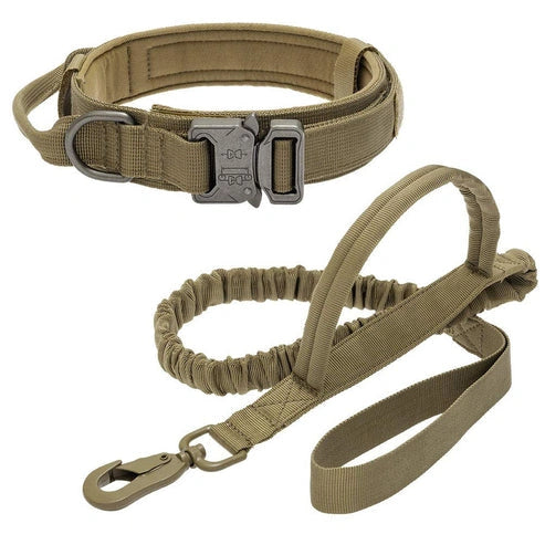 Aaponminimarket Military Tactical Dog Collar & Leash