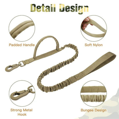 Aaponminimarket Military Tactical Dog Collar & Leash