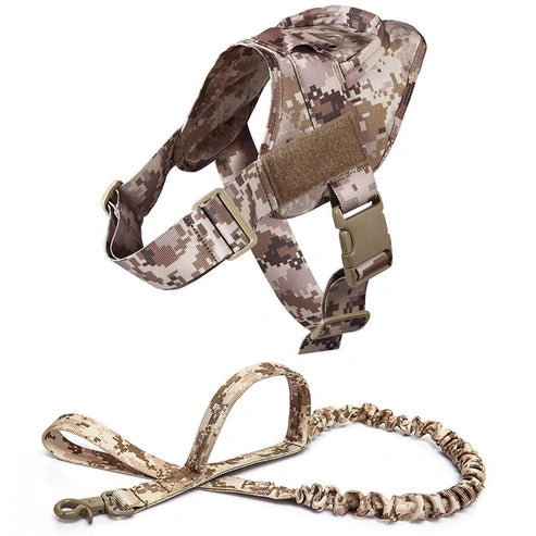 Aaponminimarket Military Tactical Dog Harness Patrol K9 Working Pet