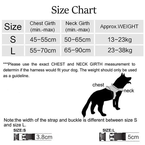 Aaponminimarket Military Tactical Dog Harness Patrol K9 Working Pet