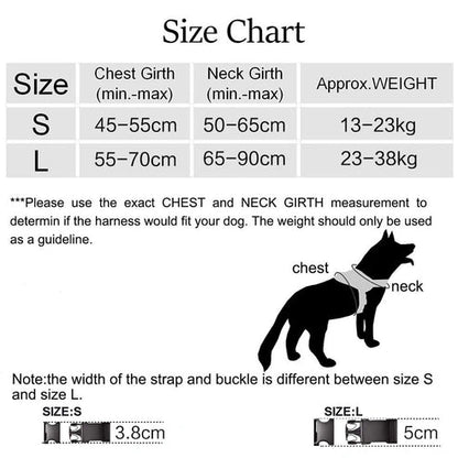 Aaponminimarket Military Tactical Dog Harness Patrol K9 Working Pet