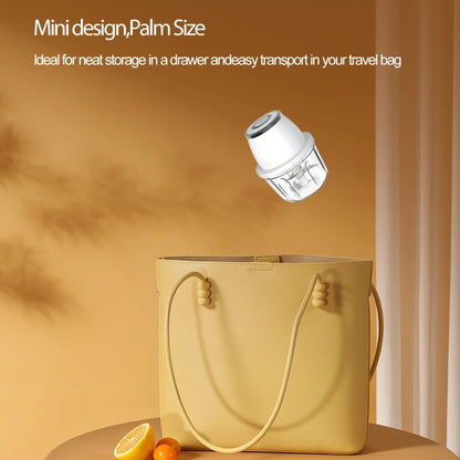 Aaponminimarket Mini USB Rechargeable Electric Food Processor