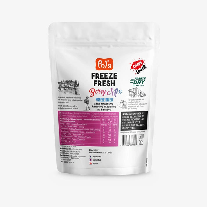 Aaponminimarket Mixed Berry Freeze-Dried Fruit Snacks | Pol's Freeze Fresh- 16g