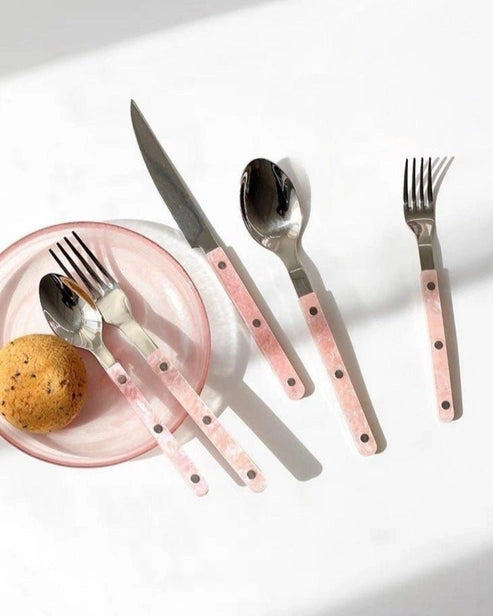 Aaponminimarket Modern Pinky Elegant Flatware Set