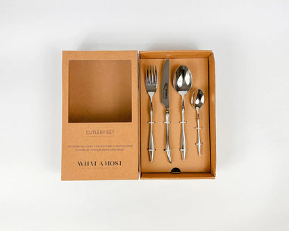 Aaponminimarket Monaco Silver Cutlery Set 16/24pc