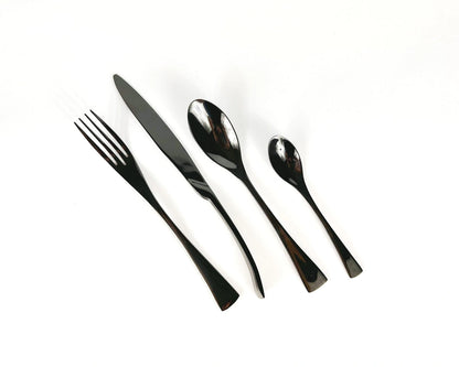 Aaponminimarket Munich Black Stainless Steel Cutlery Sets