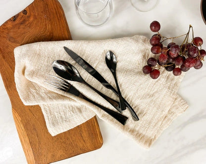 Aaponminimarket Munich Black Stainless Steel Cutlery Sets