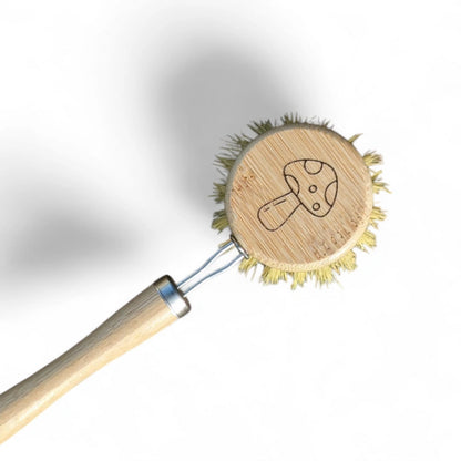Aaponminimarket Mushroom Design Dish Brush with Replaceable Head