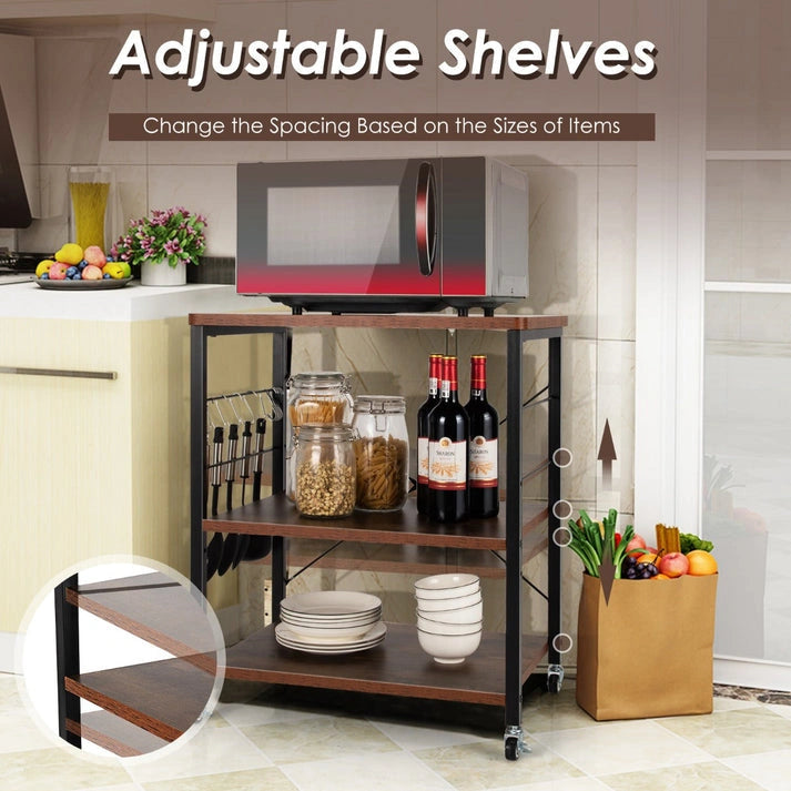 Aaponminimarket NNECW 3-Layer Kitchen Rolling Cart