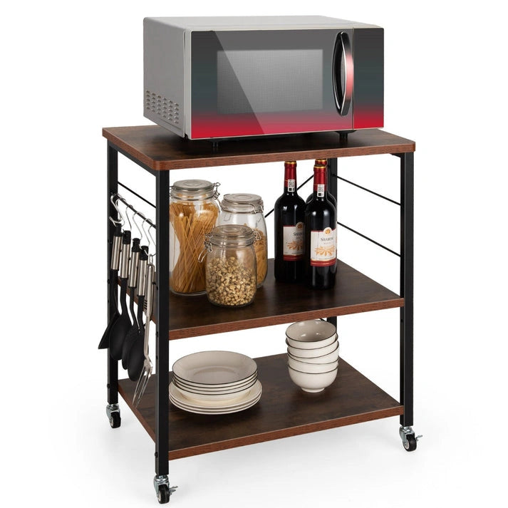 Aaponminimarket NNECW 3-Layer Kitchen Rolling Cart