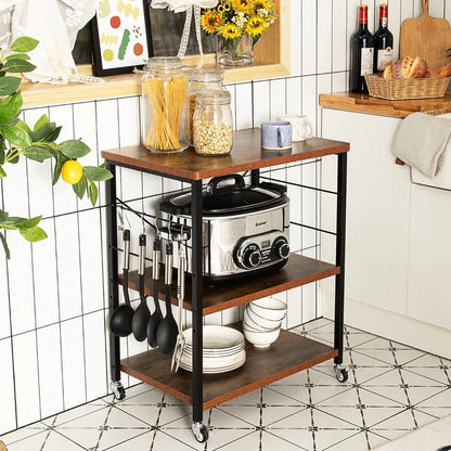 Aaponminimarket NNECW 3-Layer Kitchen Rolling Cart
