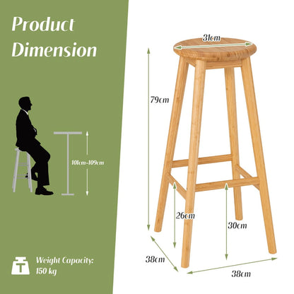 Aaponminimarket NNECW Bamboo Bar Stools Set