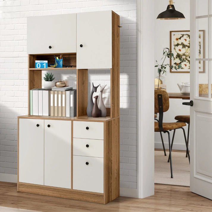 Aaponminimarket NNECW Freestanding Kitchen Pantry Cabinet
