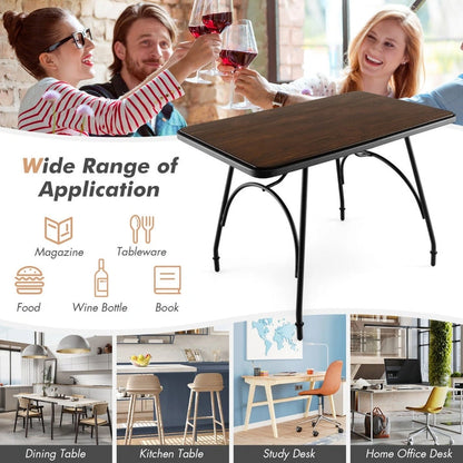 Aaponminimarket NNECW Industrial Dining Table Kitchen