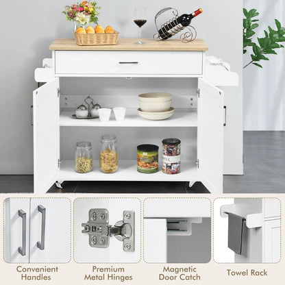 Aaponminimarket NNECW Kitchen Island Rolling Cart