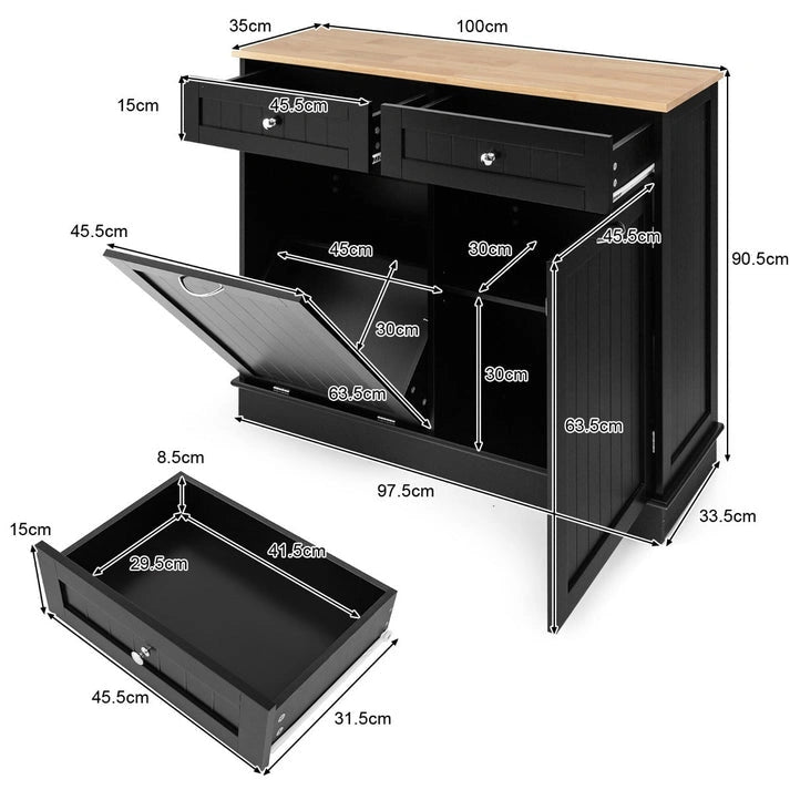 Aaponminimarket NNECW Kitchen Trash Cabinet