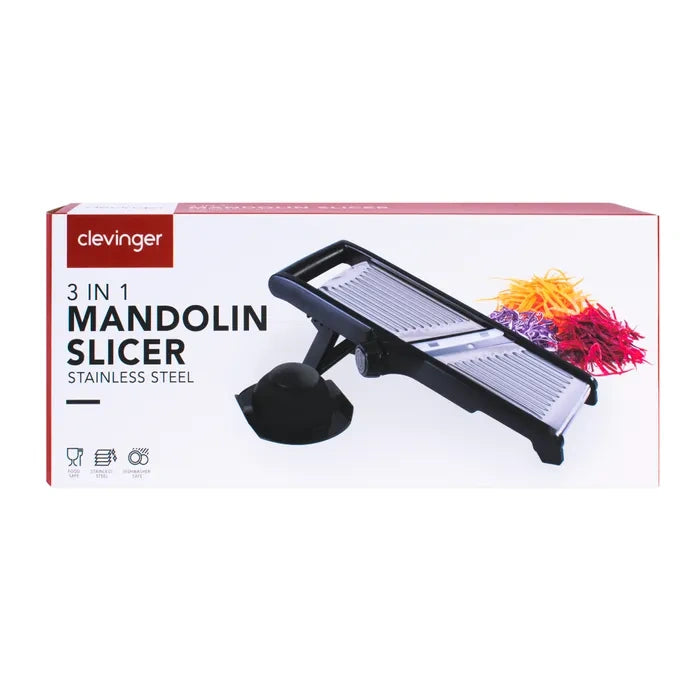 Aaponminimarket NNEDSZ 3 In 1 Mandolin Slicer Stainless Steel Blade Bowl Fit