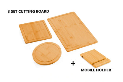 Aaponminimarket NNEDSZ 3 Pieces Bamboo Cutting Board