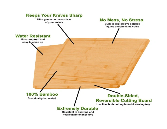 Aaponminimarket NNEDSZ 3 Pieces Bamboo Cutting Board