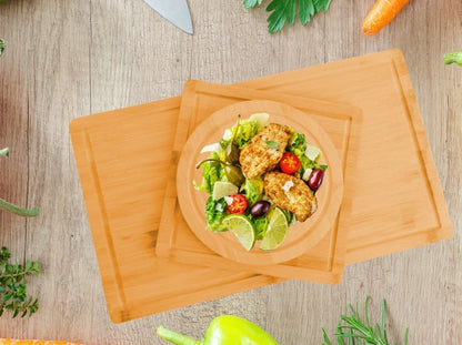Aaponminimarket NNEDSZ 3 Pieces Bamboo Cutting Board