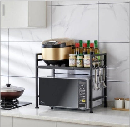 Aaponminimarket NNEDSZ Adjustable Microwave Shelf (Black)