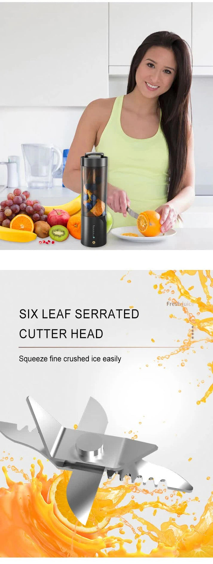 Aaponminimarket NNEDSZ Blue Portable Juicer