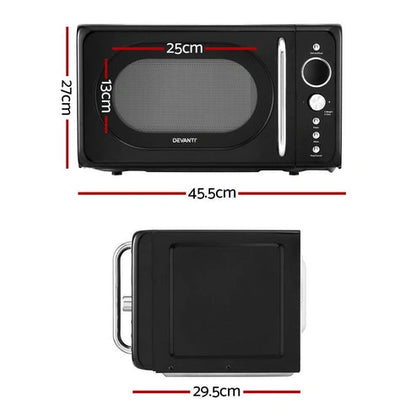 Aaponminimarket NNEDSZ Devanti 20L Microwave Oven 700W Black