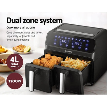Aaponminimarket NNEDSZ Devanti 8L Dual Zone Air Fryer