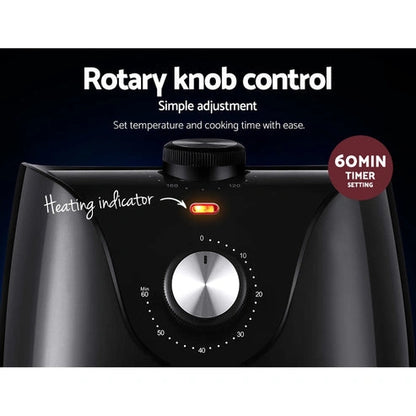 Aaponminimarket NNEDSZ Devanti Air Fryer 2.5L Knob Fryers