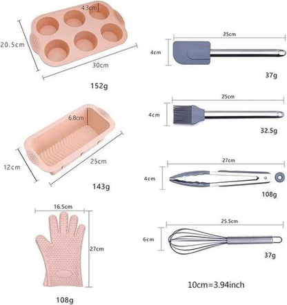 Aaponminimarket NNEDSZ Green Silicone Bakeware Set