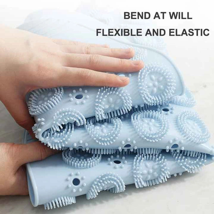Aaponminimarket NNEDSZ Grey Non-Slip Round Shower Foot Scrubber Mat
