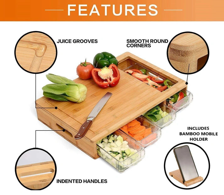 Aaponminimarket NNEDSZ Large Bamboo Cutting Board