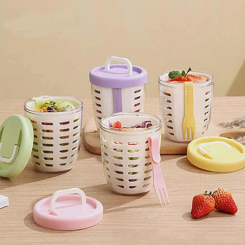Aaponminimarket NNEDSZ Leakproof Fruit and Salad Storage Box