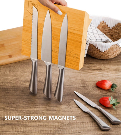Aaponminimarket NNEDSZ Natural Bamboo Magnetic Knife