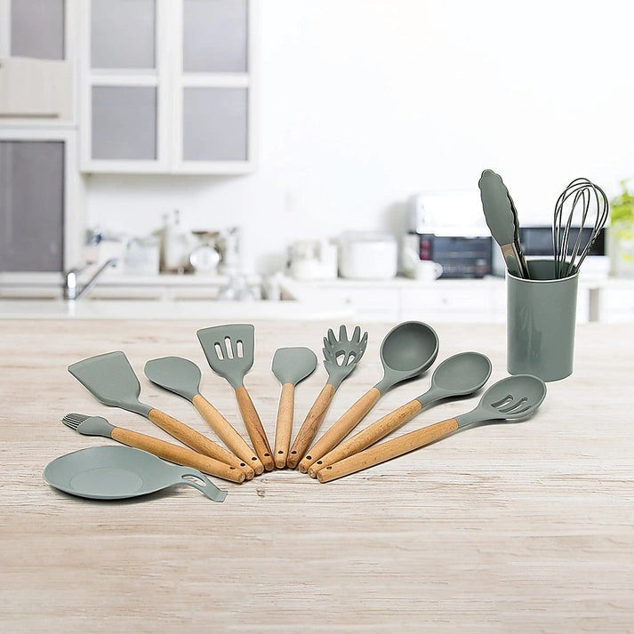 Aaponminimarket NNEDSZ Silicone Utensil Set (13-Piece)