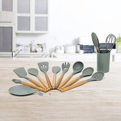 Aaponminimarket NNEDSZ Silicone Utensil Set (13-Piece)
