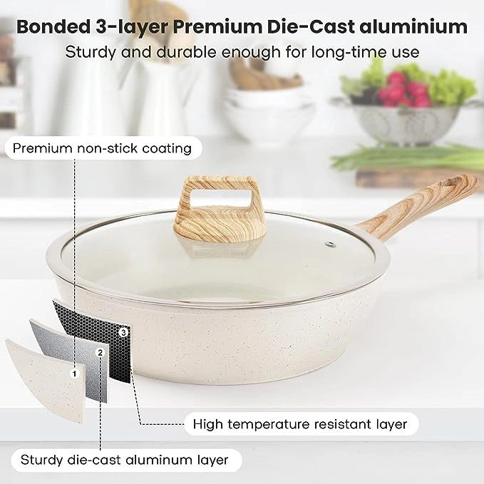 Aaponminimarket NNEDSZ YEJ 12-Piece Non-Stick Cookware Set