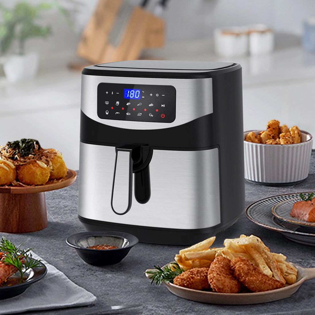 Aaponminimarket NNEIDS Kitchen Couture Digital 12L Air Fryer - Silver