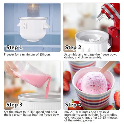 Aaponminimarket NNETM Ice Cream Maker Attachment Bowl