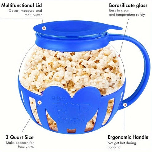Aaponminimarket NNETM Microwave Popcorn Maker Glass Quart