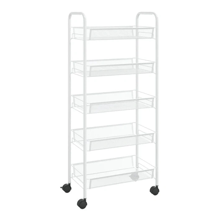 Aaponminimarket NNEVL 5-Tier Kitchen Trolley White