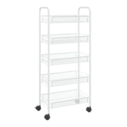 Aaponminimarket NNEVL 5-Tier Kitchen Trolley White