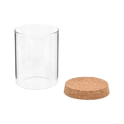 Aaponminimarket NNEVL Glass Storage Jars with Cork Lids 650ml (6pcs)