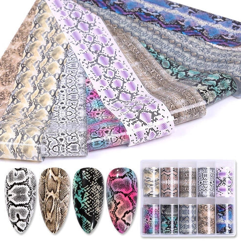 Aaponminimarket Nail Sticker Snake Paper Starry Sky