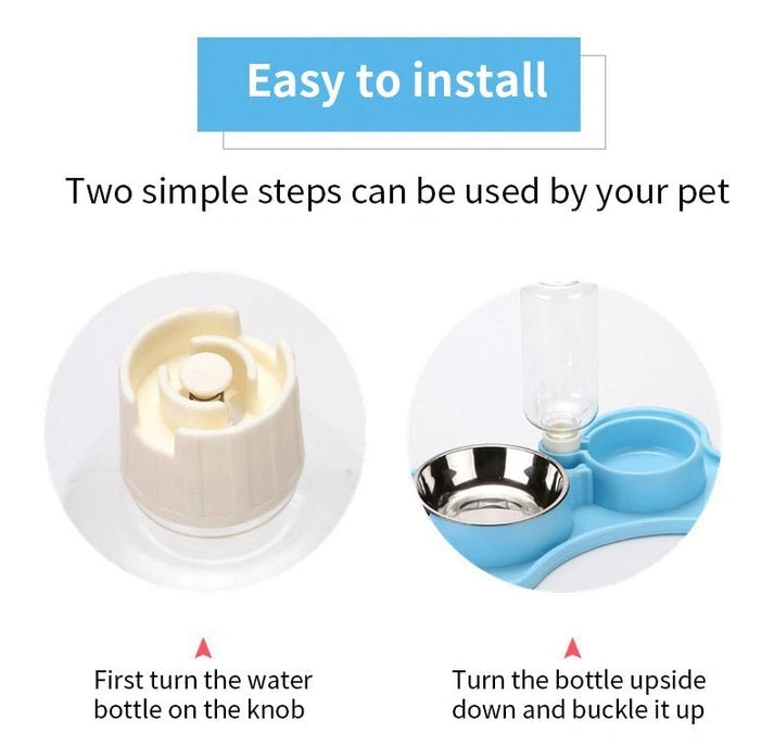 Aaponminimarket Non-Slip Double Cat Bowl