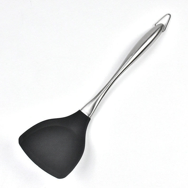 Aaponminimarket Non-Stick Silicone Spatula with Stainless Steel Handle