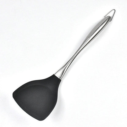 Aaponminimarket Non-Stick Silicone Spatula with Stainless Steel Handle