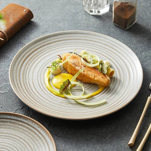 Aaponminimarket Nordic Ripple Ceramic Dinner Plate