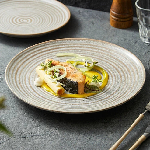 Aaponminimarket Nordic Ripple Ceramic Dinner Plate